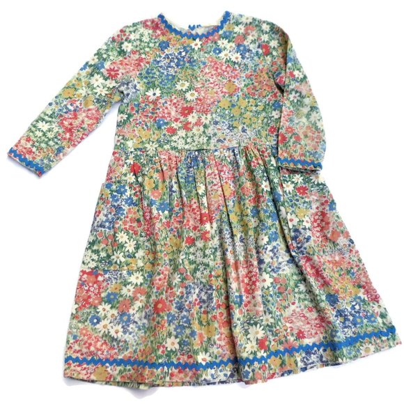 Vintage Other - Homemade Vintage 60s Girls Dress Monet Floral Country Farm Boho Ric Rac 6